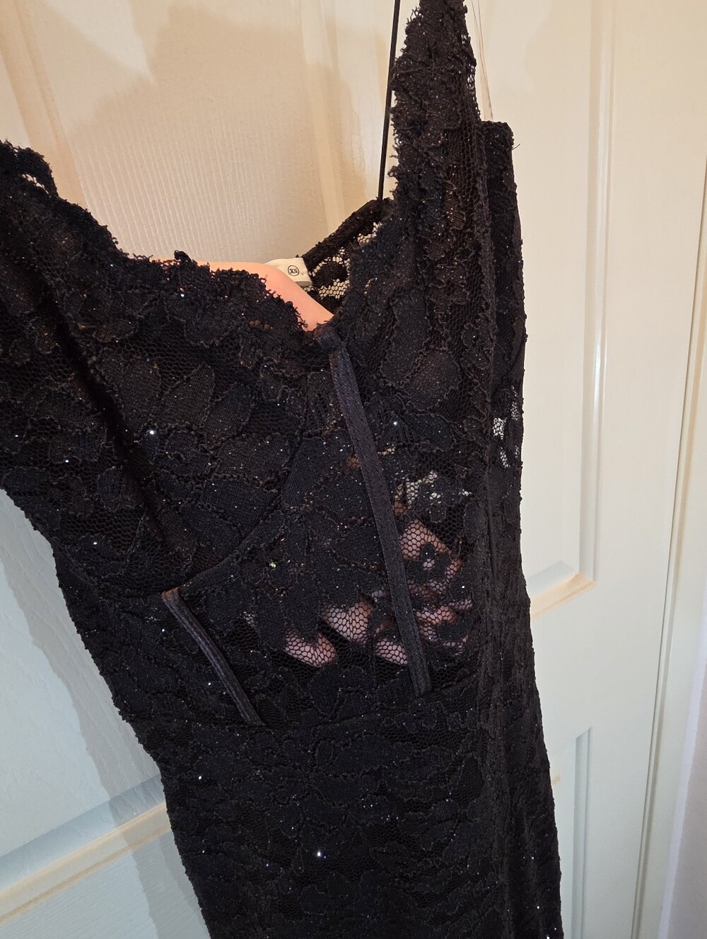 12th Tribe Black Lace Bodice Maxi Gown - Picture 7 of 8